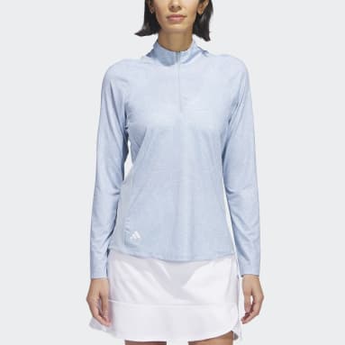 Koszulka Polo Essentials Long Sleeve Printed Mock Niebieski