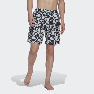 Shorts de Natación Shredded Check CLX Blanco Hombre Sportswear