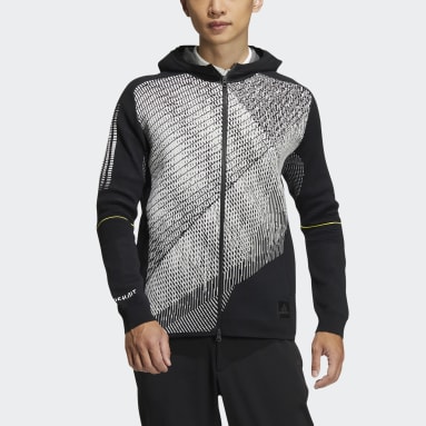 Men Golf Black Statement Primeknit Hooded Jacket