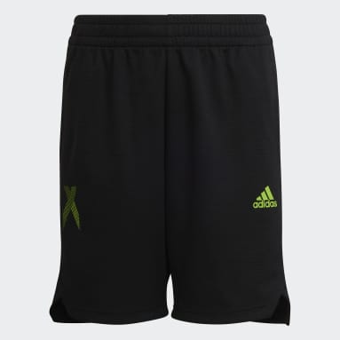 Kids Sportswear Black Football-Inspired X Shorts