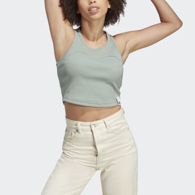 Débardeur côtelé Lounge vert Femmes Sportswear