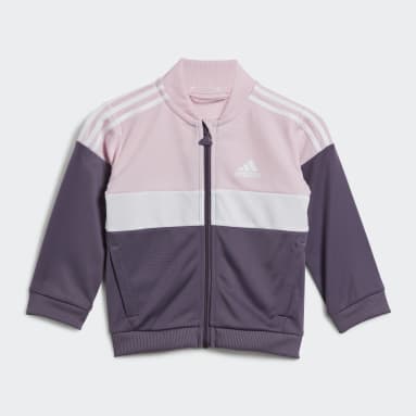 Kinder Sportswear Tiberio 3-Streifen Colorblock Shiny Kids Trainingsanzug Rosa