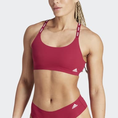adidas Active Micro Flex Naked Seamless Two-Ply Training Bra - Pink