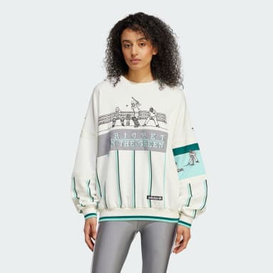 adidas Originals Retro Sports Cricket-Inspired Crew Sweatshirt