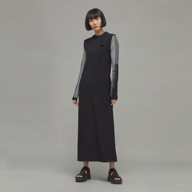 Vestido 3-listras Y-3 Preto Mulher Y-3