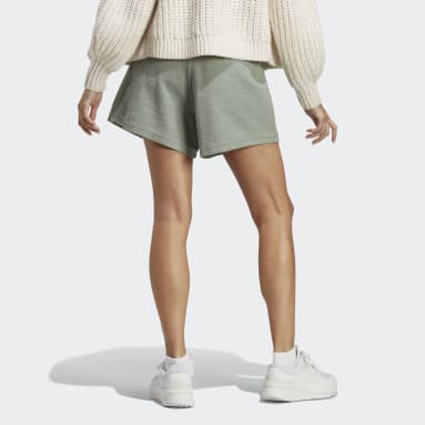 Women Sportswear Green Lounge Terry Loop Shorts