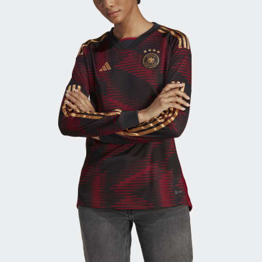 Camiseta manga larga segunda equipación Alemania 22 Negro Mujer Fútbol