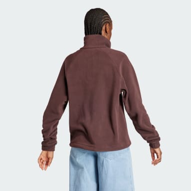Veste de survêtement zip 1/4 Neutral Court Marron Femmes Originals