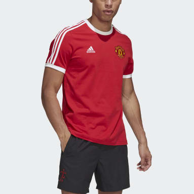 Manchester United 3-Stripes T-skjorte Rød