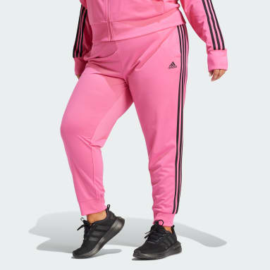 Girls Solid Baby Pink Side Stripe Track Pants