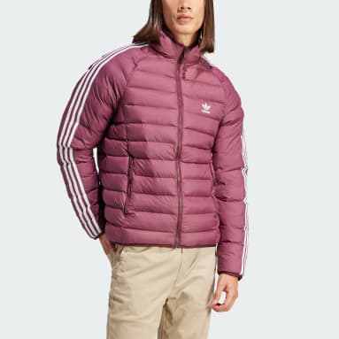 Chaqueta acolchada con capucha Puffer Burgundy Hombre Originals