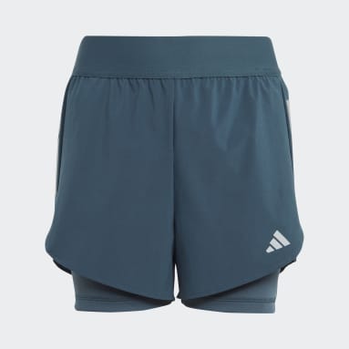 Short en toile Two-In-One AEROREADY Turquoise Filles Running