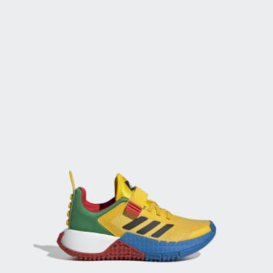 Kinderen Sportswear geel adidas DNA x LEGO® Schoenen met Elastische Veters en Klittenband