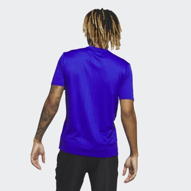 T-shirt de HIIT Azul Homem Ginásio E Treino