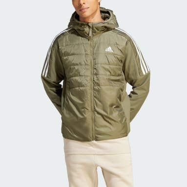 Herr Sportswear Grön Essentials Insulated Hooded Hybrid Jacket