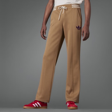 Men Originals Brown Adicolor 70s Wide Leg Track Pants