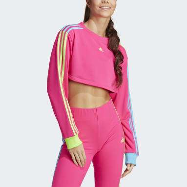 Women's Sportswear Pink Kidcore Cropped Sweatshirt