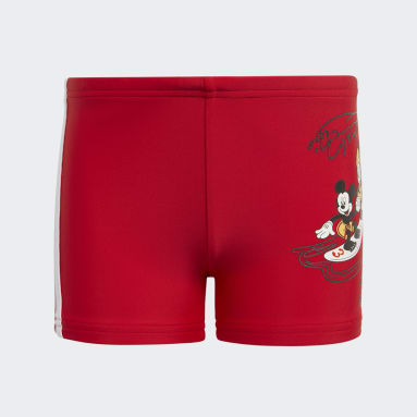 Chlapci Sportswear červená Plavecké boxerky adidas x Disney Mickey Mouse Surf-Print