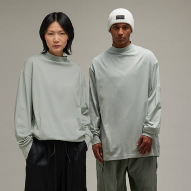 T-shirt col cheminée Y-3 gris Y-3