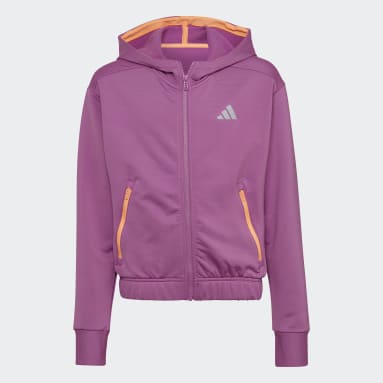 Girls Sportswear Purple COLD.RDY Sport Icons Training Loose Full-Zip Hoodie