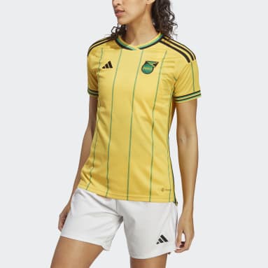 Camiseta Titular Jamaica 23 Dorado Mujer Fútbol