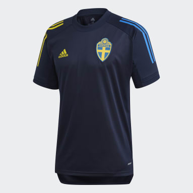 Männer Fußball Schweden Trainingstrikot Blau