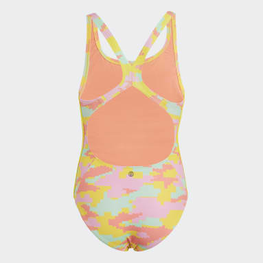Meisjes Sportswear geel adidas x LEGO® Badpak