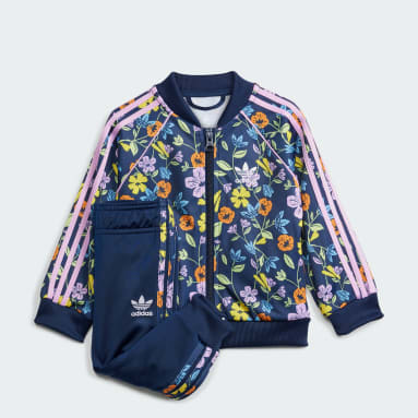 AdidasInfant & Toddler Originals Blue Floral SST Track Suit