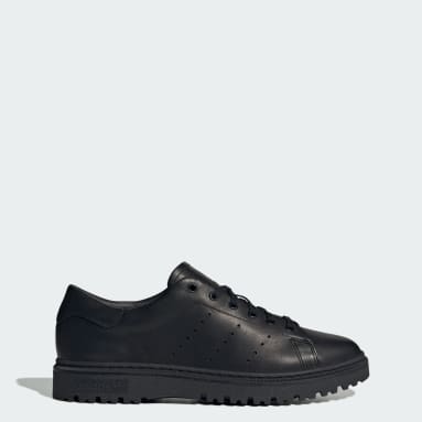 Black adidas stan smith trainers outlet