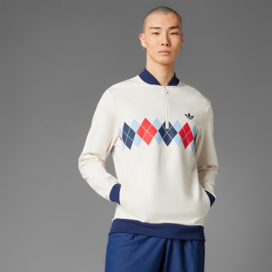 Áo Sweatshirt Khóa Kéo 1/4 Họa Tiết Argyle Originals