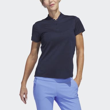 Playera Polo de Golf Jacquard Azul Mujer Golf