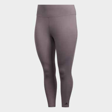 Mallas 7/8 Believe This Solid Corte Alto​ (Plus Size) Violeta Mujer Training