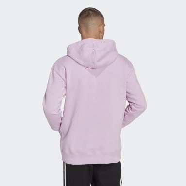 Men Sportswear Purple Essentials FeelVivid Cotton Fleece Drop Shoulder Hoodie