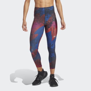 Ženy Běh černá Legíny Adizero Running Allover Print 7/8