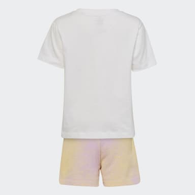 Graphic Logo Shorts and Tee Sett Hvit