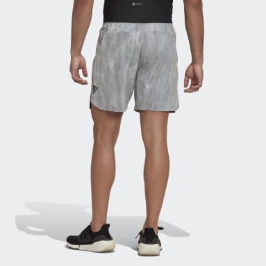 Men Training Grey Workout Spray Dye Shorts