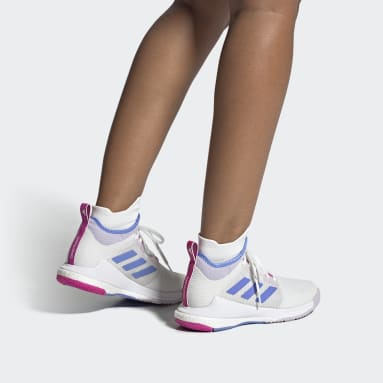 Frauen Tischtennis Crazyflight Mid Schuh Weiß