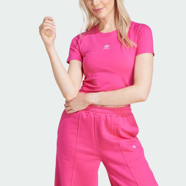 Women Originals Pink ESSENTIALS SHORT T-Shirt