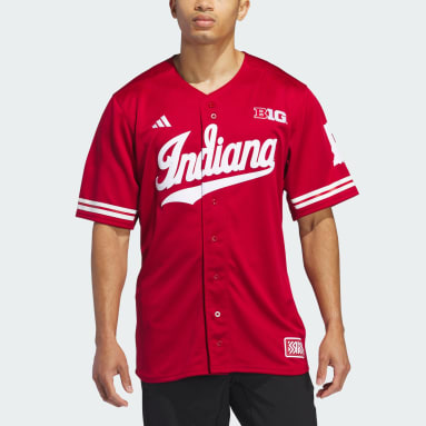 Men's Baseball Red Indiana Reverse Retro Replica Baseball Jersey