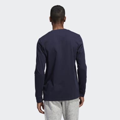 Polo Liquid Foil Linear Manga larga Estampado Azul Hombre Sportswear