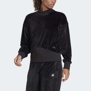 Women Sportswear Black Holidayz Cozy Velour Sweatshirt