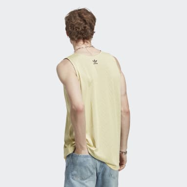 Men Originals Yellow Adicolor Classics Basketball Trefoil Jersey