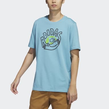 Men Sportswear Blue adidas Change Through Sports Earth Graphic T-Shirt