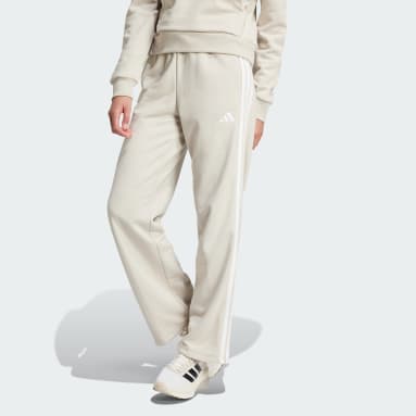 Essentials 3-Stripes Open Hem French Terry Byxor