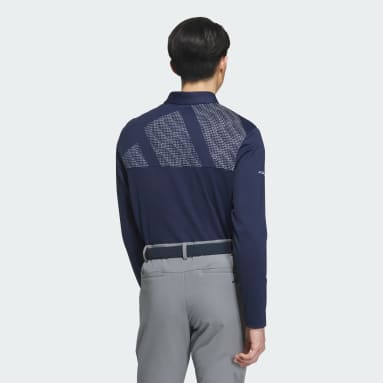 ผู้ชาย กอล์ฟ สีน้ำเงิน เสื้อโปโลแขนยาว AEROREADY Big Badge of Sport