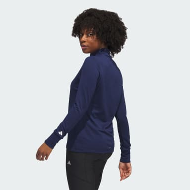 Kvinder Golf Blå COLD.RDY Long Sleeve Mock polotrøje