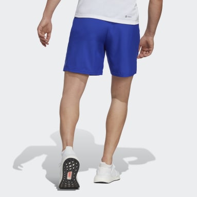 ผู้ชาย Gym & Training สีน้ำเงิน กางเกงเทรนนิงขาสั้นผ้าทอ Train Essentials