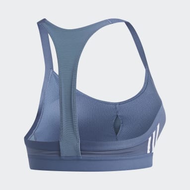 Top deportivo All Me 3 Franjas Azul Mujer Training