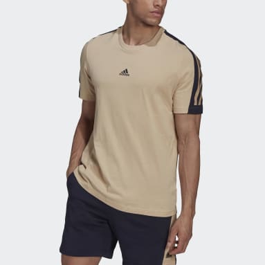 Playera Future Icons 3 Franjas Beige Hombre Sportswear