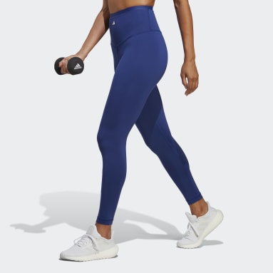 Calzas Sports Club Tiro Alto 7/8 Azul Mujer Training